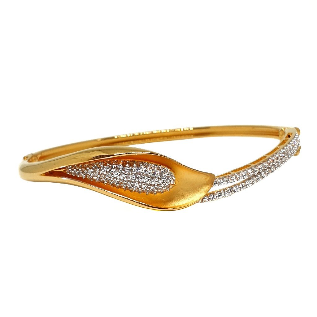 22k gold designer cz diamond bracel...