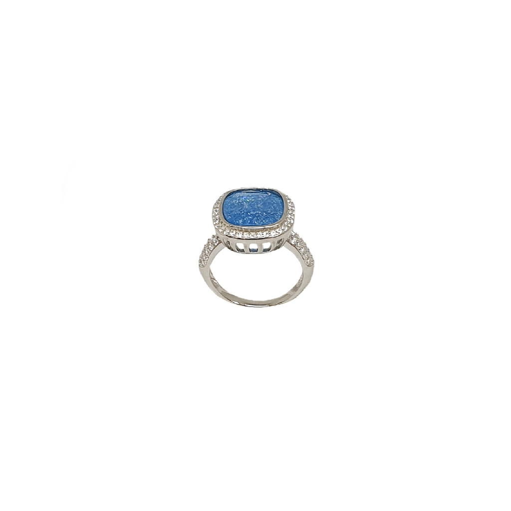 Beautiful Stone Diamond Ring In 925 Sterling Silver MGA - LRS5323