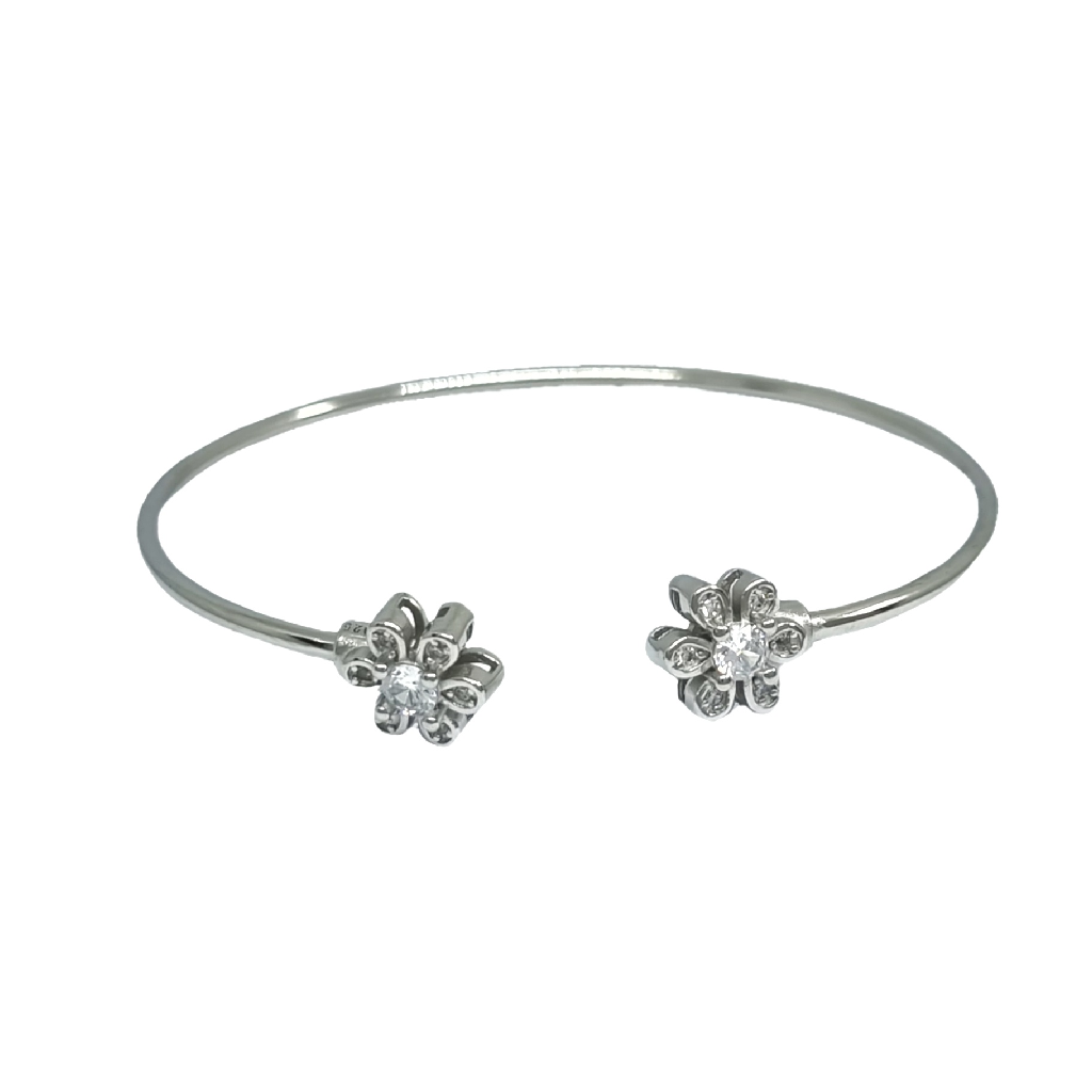 Flower Bracelet In 925 Sterling Sil...