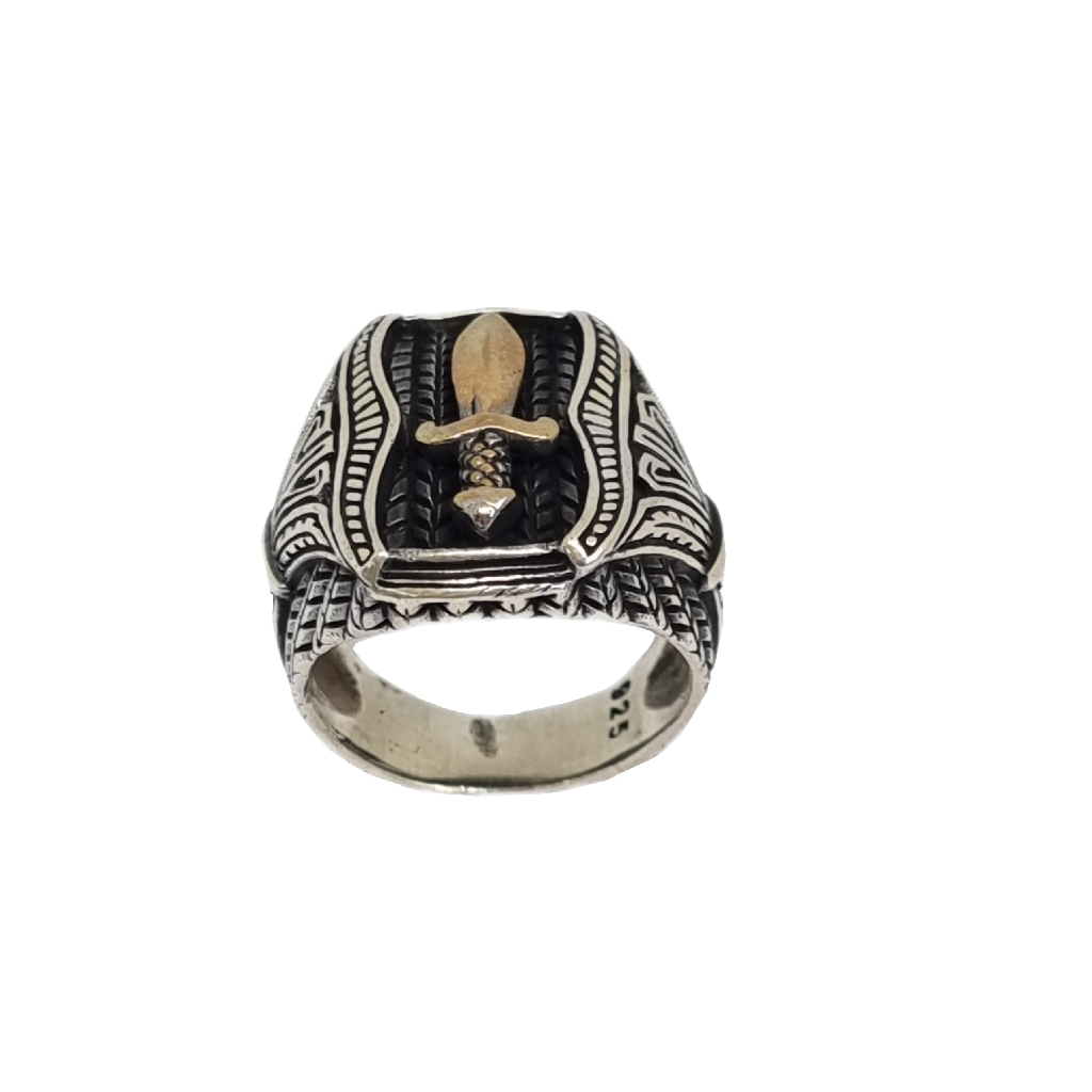 Swords Ring In Oxidised Finishing In 925 Sterling Silver MGA - GRS2466