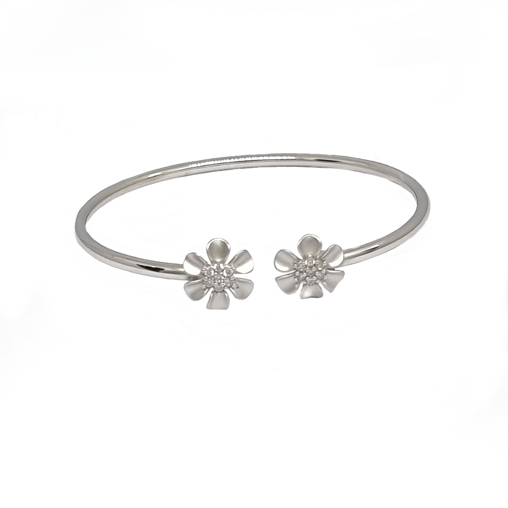 Flower Design Bracelet In 925 Sterl...