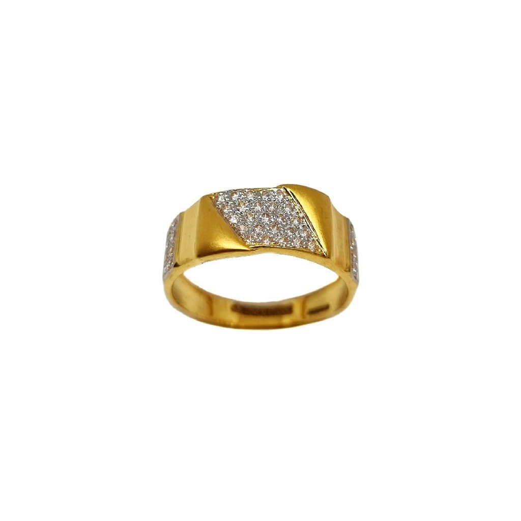 22K Gold Matte finish Designer Ring...