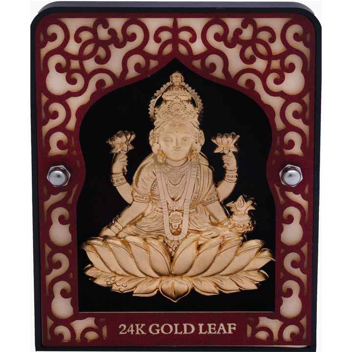 24K Gold Foil Frame Of Goddess Laxm...