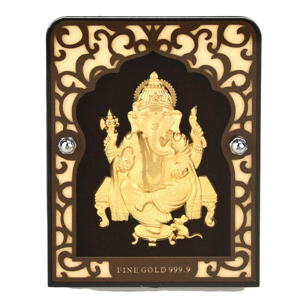 24kt Gold Foil Ganeshji Frame MGA-...